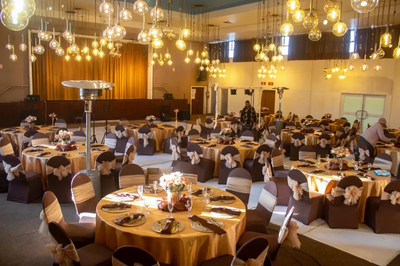 Conference hall prepared for a ministry gathering