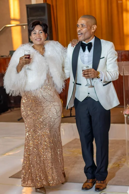 Pastor Phatudi Molapo and his wife during a celebration