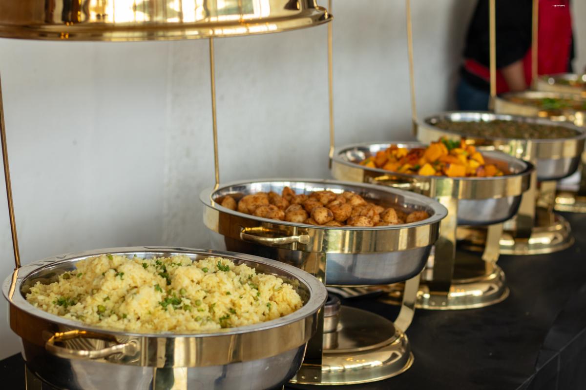 Prepared food served at the ministry event