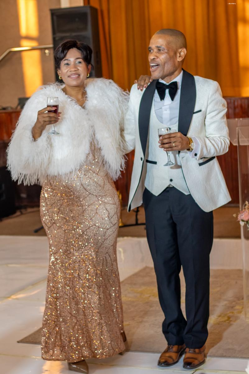 Pastor Phatudi Molapo and his wife during a celebration